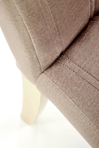 Čalouněná židle Arizona béžová do jídelny a obýváku s dřevěnými nohami Intesi