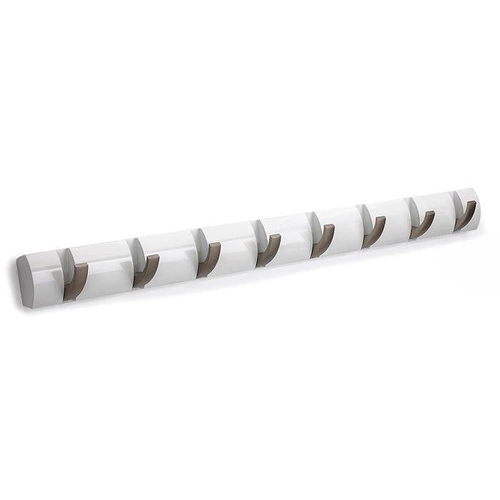Umbra Flip Hook 8 bílý moderní nástěnný věšák do předsíně minimalistický