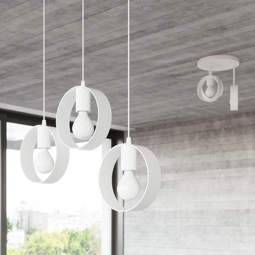 Stropní svítidlo TITRAN 2 bílá moderní kovová do obýváku a kuchyně SOLLUX LIGHTING