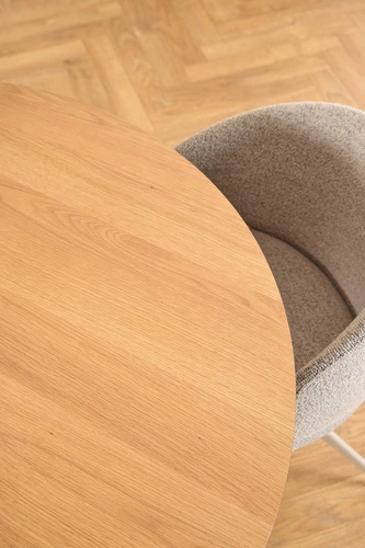 Otočená čalouněná jídelní židle Ella Actona béžová s područkami moderní