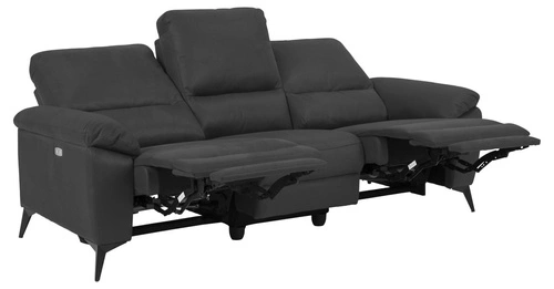 Moderní šedá třímístná pohovka s nastavitelným opěradlem do obýváku Actona Barry fabric