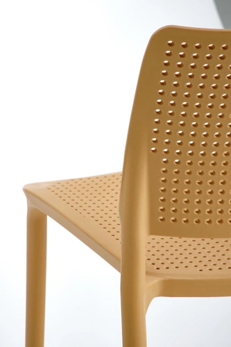 Zahradní židle Sylie Intesi oranžová plastová stohovatelná moderní na terasu a balkon