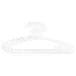 Sada 6 bílých plastových dětských ramínek Atmosphera do skříně