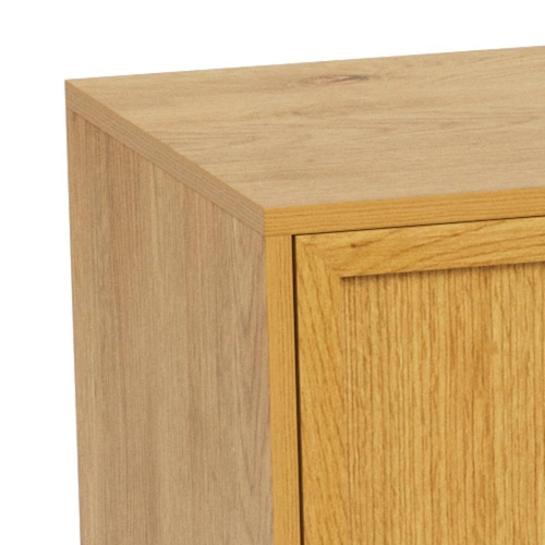 Komoda Palmdale dub přírodní černá 158 cm moderní do obývacího pokoje