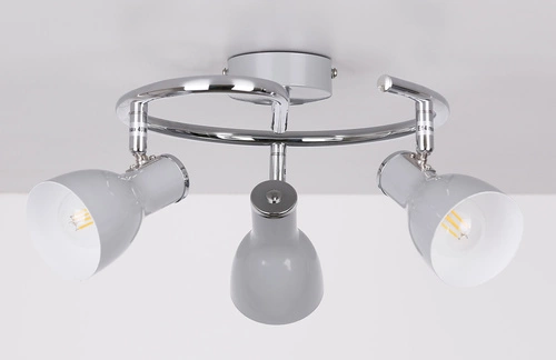 Stropní svítidlo Julie moderní šedé 3bodové nastavitelné do obýváku a kuchyně