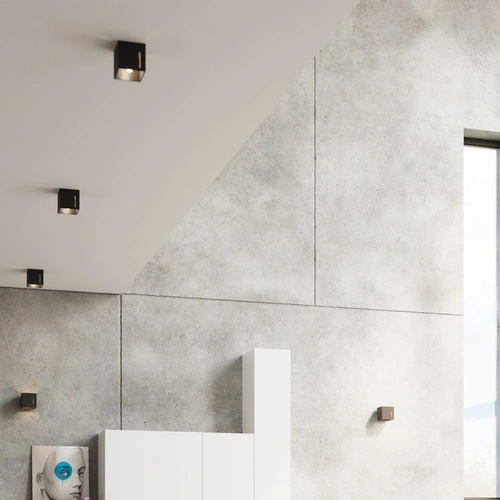 Moderní černé nástěnné svítidlo PIXAR Sollux Lighting do obýváku a ložnice hliníkové 12 cm