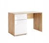 Moderní psací stůl Tissa dub craft a bílý lesk se zásuvkou pro práci a studium 120 cm