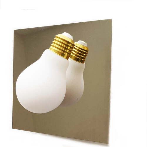 Nástěnné LED svítidlo BULB Step into Design zlaté moderní do obýváku a ložnice 15 cm