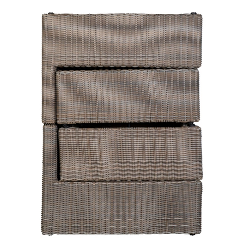 Sada 2 zahradních lehátek z umělého ratanu Rossi Intesi s podnožkami a stolkem na zahradu