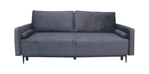 Rozkládací pohovka s úložným prostorem Arosa grafitová do obýváku v loft stylu