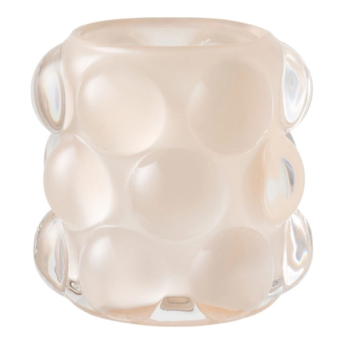 House Nordic sada 2 skleněných boho svícnů v béžovo-zelené barvě na stůl do obýváku