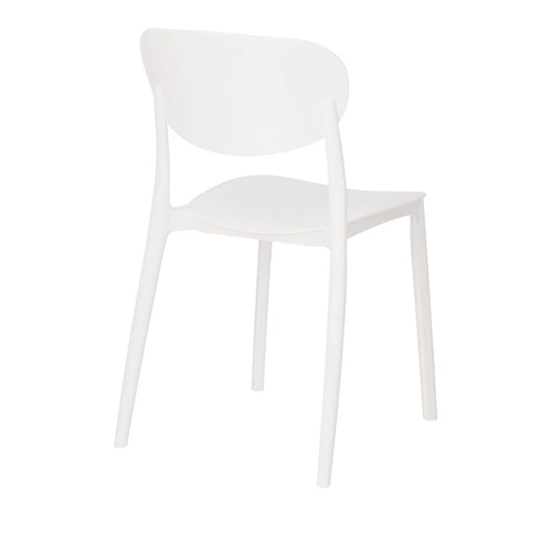 Bílá jídelní a zahradní židle z polypropylenu, snadno čistitelná, stohovatelná 5five