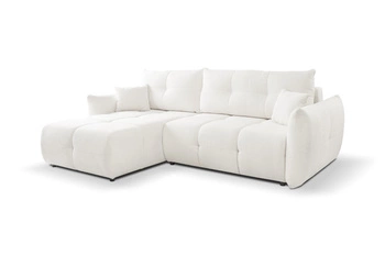 Rohová sedačka Bode rozkládací vlevo bílá Sicuro 60