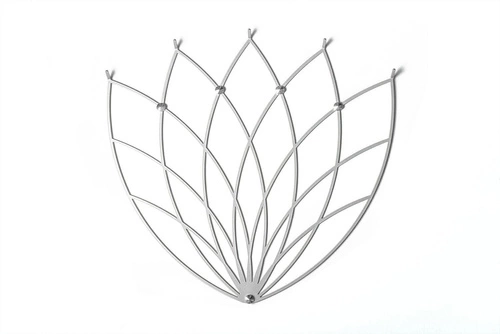 Moderní nástěnný věšák Lotos POLYHEDRA bílý kovový do předsíně nebo ložnice