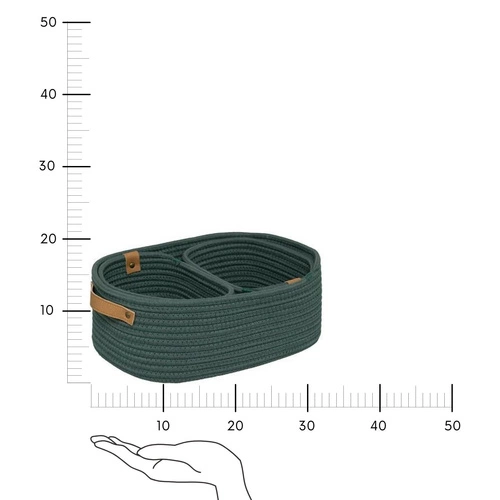Sada 3 košů Ficus zelené