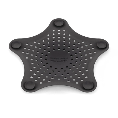 Sítko do dřezu Umbra Starfish černé gumové s přísavkami do kuchyně a koupelny 16 cm