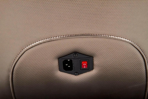 Masážní křeslo Daromir ekokůže béžové moderní relaxační do obýváku Intesi