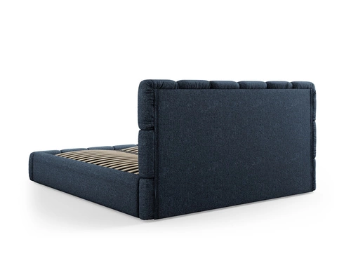 Čalouněná postel Bellis 200x200 tmavě modrá s úložným prostorem do ložnice