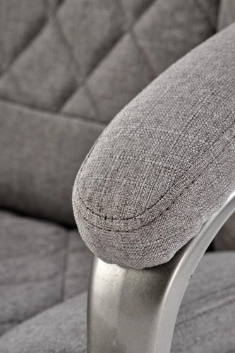 Ergonomická kancelářská židle Einar šedá otočná s opěrkou hlavy a područkami do kanceláře