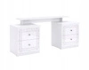 Bílý toaletní stolek Diamante glamour se zásuvkami do ložnice moderní na kosmetiku Intesi