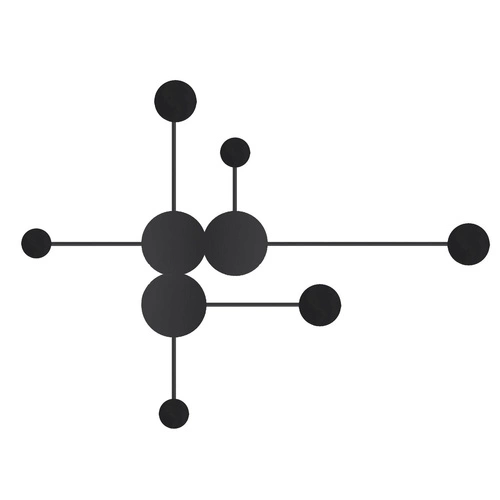 Nástěnné svítidlo CLEX - 6 LED černá 89 cm