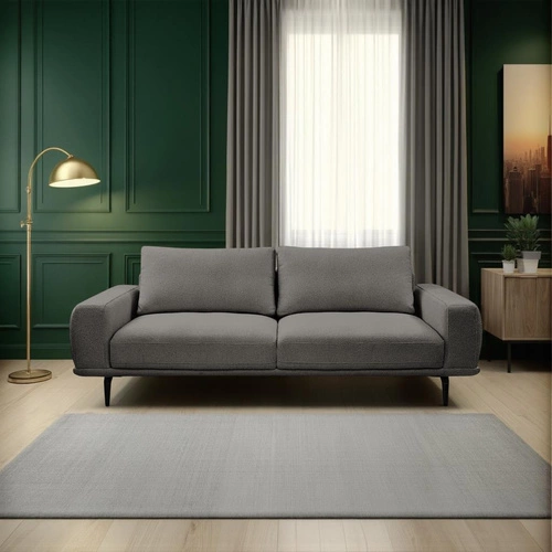 Rozkládací pohovka Salmi pro 3 osoby s funkcí spaní do obýváku tmavě šedá skandinávská