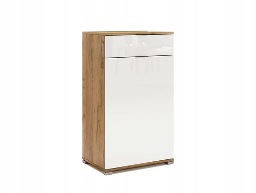 Komoda Tissa 60 cm bílý lesk se zásuvkami moderní do předsíně Intesi