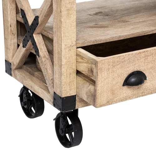 Dřevěný TV stolek Silas 140 cm moderní rustikální mango do obýváku Atmosphera