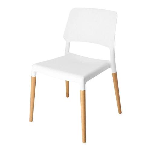 Jídelní židle Cole inspirovaná Ecco bílá skandinávská stohovatelná snadné čištění