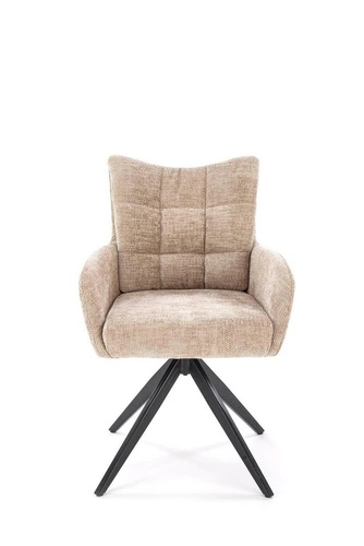 Otočná židle Dahlia Intesi čalouněná béžová s područkami do kanceláře a jídelny