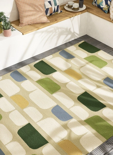 Venkovní moderní koberec Kivi Multi Citrus 250x350 cm na terasu a zahradu snadno čistitelný