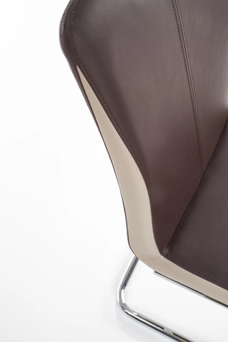 Čalouněná židle Champagne Intesi do jídelny a obýváku hnědá ekokůže moderní