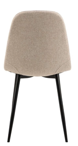 Čalouněná jídelní židle Celia v béžové barvě, skandinávský styl, černé nohy Actona