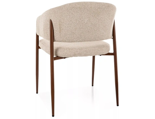 Čalouněná béžová jídelní židle Kapia s područkami