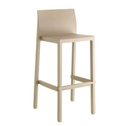 Barová židle Kate béžová moderní 65 cm s opěrkou do kuchyně a na zahradu SCAB Design