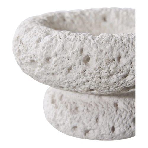 House Nordic sada 2 šedých cementových svícnů boho na stůl do obýváku