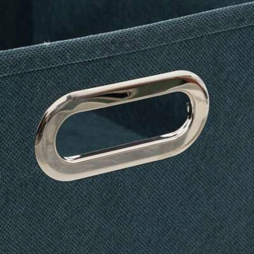 Látková úložná krabice do regálu 31x15 cm modrá s kovovým úchytem 5five simply smart