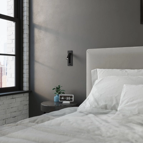 Nástěnné svítidlo ENIF černé moderní kovové nastavitelné do obýváku a ložnice Sollux