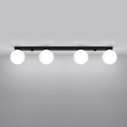 Moderní stropní svítidlo YOLI 4 černé kovové do obýváku a ložnice SOLLUX LIGHTING
