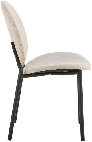 Židle Cliff béžová jídelní čalouněná moderní na černých nohách