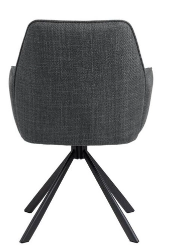 Otočná čalouněná židle Glenda Actona šedá s područkami do jídelny a obýváku