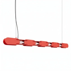 Závěsné LED svítidlo CHAIN 158 červené moderní do jídelny