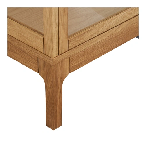 Vitrína Zamora dřevěná skleněná do obýváku na alkohol a knihy 40 cm