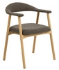 Čalouněná jídelní židle boho Addi Actona hnědý dub s područkami