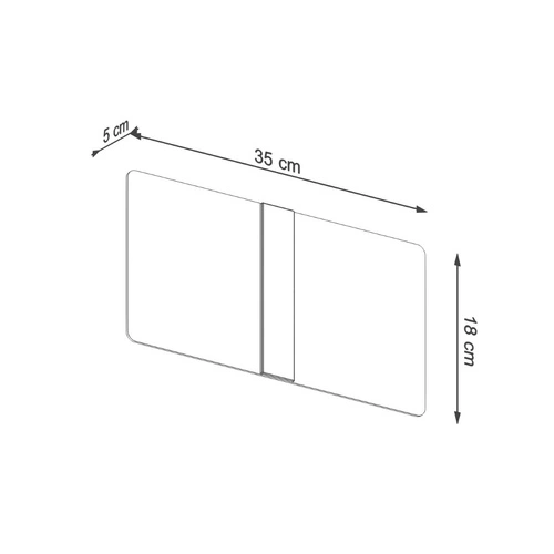 Nástěnné svítidlo AZALIA Sollux bílé moderní skleněné do obýváku a ložnice 35 cm