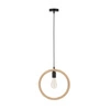 Závěsná lampa Kolo černá+béžová 1x40W E27