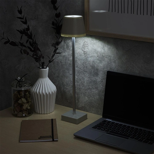 LED stolní lampička Blanca šedá dotyková se stmívačem 45 cm