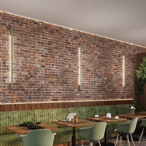 Nástěnné svítidlo LAHTI 70 moderní LED olivově zelené hliník do obýváku a ložnice Thoro