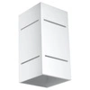 Moderní bílá nástěnná lampa Blocco Sollux Lighting z hliníku do ložnice a obývacího pokoje
