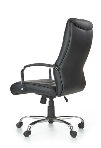Ergonomická kancelářská židle Arizona Intesi černá kožená otočná s područkami